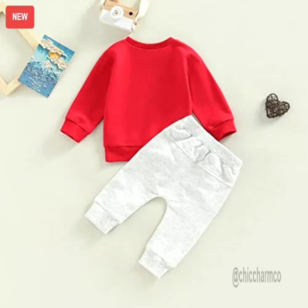 Toddler Boy 2-Piece Sweatshirt & Pants Set, Soft Stretchy Material, Fall Winter
